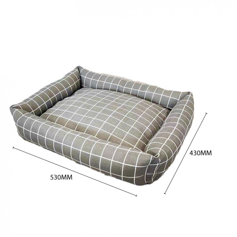 PT CHECKERED PET SOFA - GREY