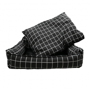 PT CHECKERED PET SOFA - BLACK