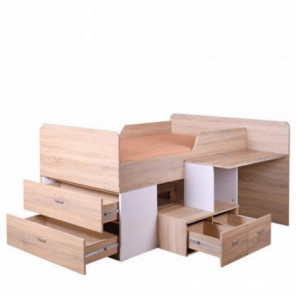 RAIL-N3 3' SINGLE BED w/ TABLE