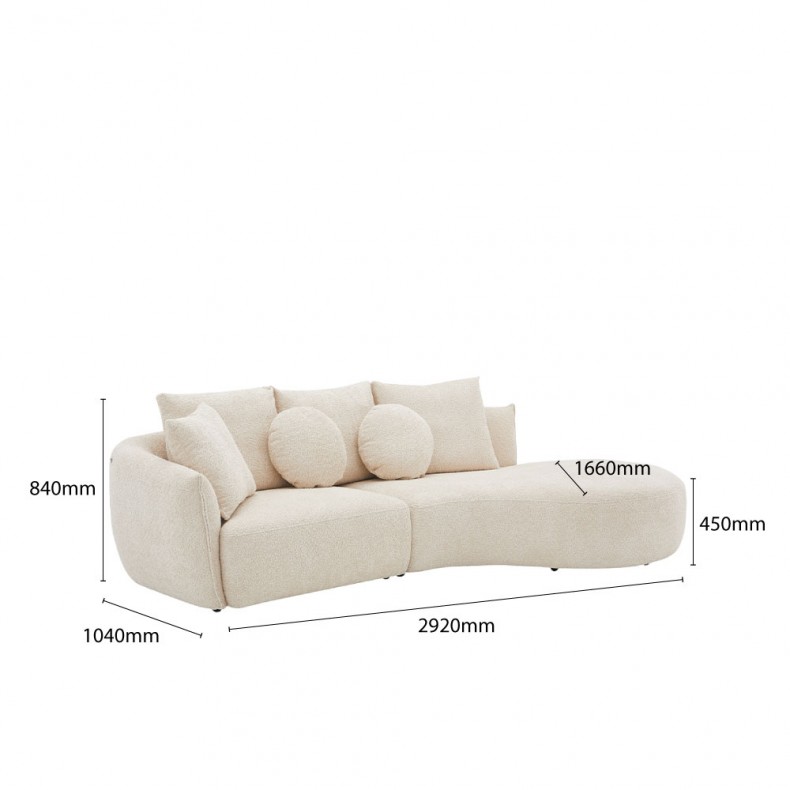 ROMAN L-SHAPED SOFA (LHS) W/ 6 TCS
