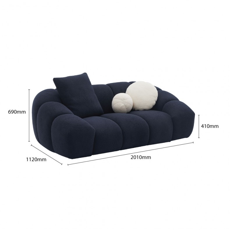 PLUSH FUN LOUNGE - 2 SEATER SOFA W/ 3 TCS