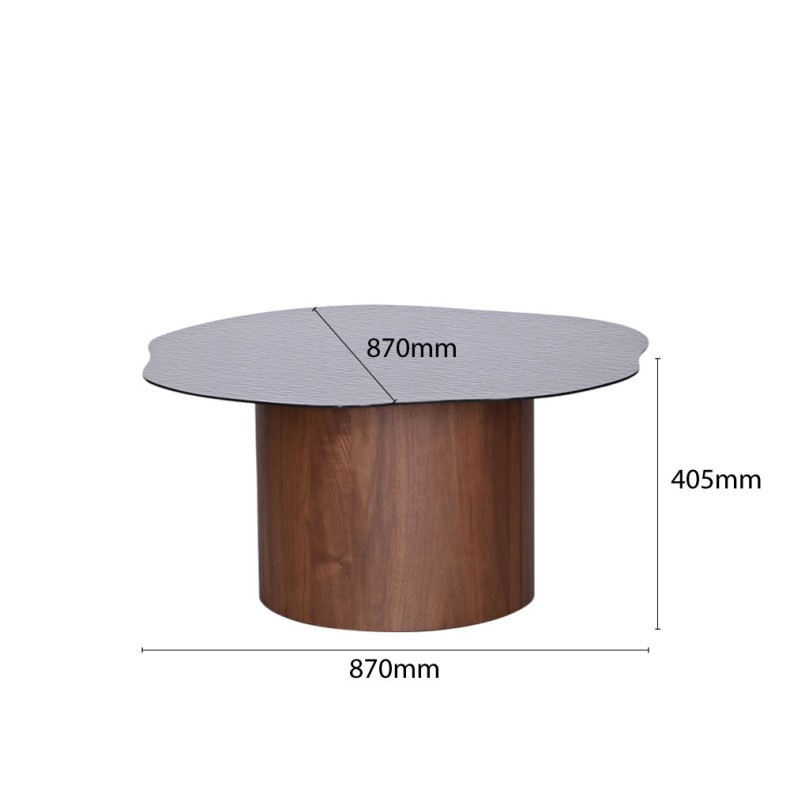 POND COFFEE TABLE W/ GLASS TOP