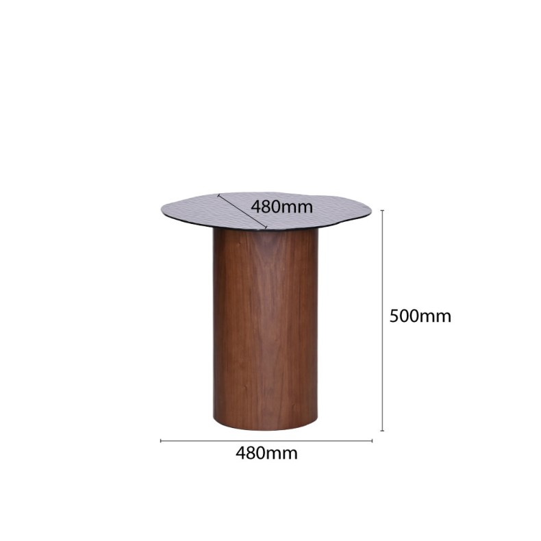 POND SIDE TABLE W/ GLASS TOP