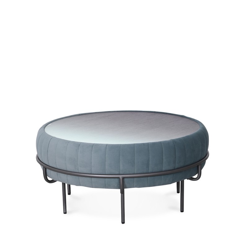 FICUS ROUND COFFEE TABLE W/ GLASS TOP