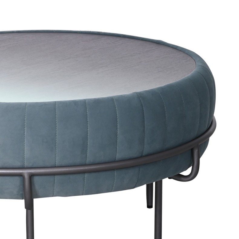 FICUS ROUND COFFEE TABLE W/ GLASS TOP