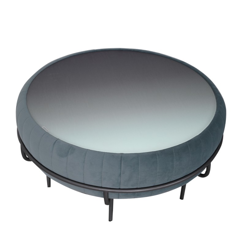 FICUS ROUND COFFEE TABLE W/ GLASS TOP