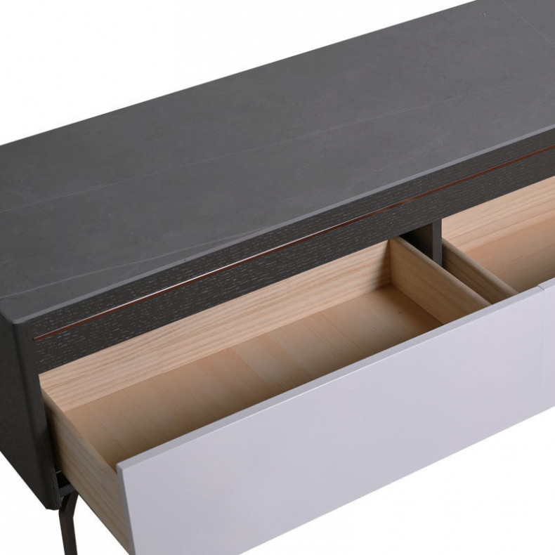 BRUSSEL TV SIDEBOARD w/ SINTERED STONE TOP