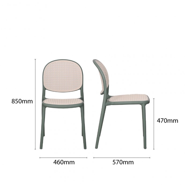 DELI OUTDOOR STACKABLE DINING CHAIR