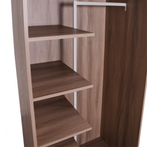RENEE 2 DOORS WARDROBE CARCASS WITH SHELVES & METAL BAR (2A)