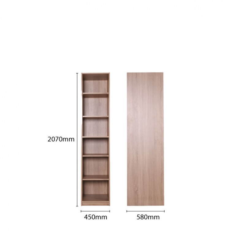 RENEE 1 DOOR WARDROBE CARCASS WITH SHELVES (1D)