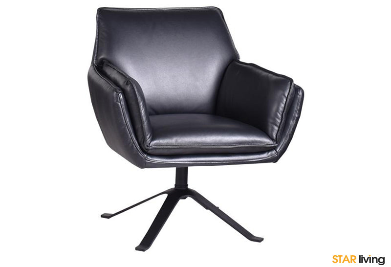 Black Leather Modern Wingback Furniture
