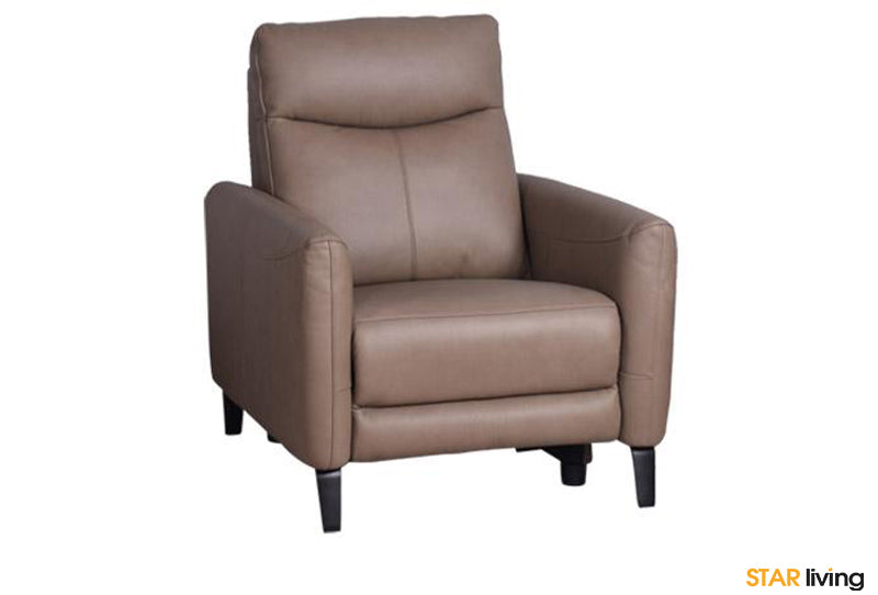 Designer fawn leather furniture armchair
